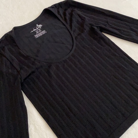 Intimately Free People | Lucy You Long Sleeve Rib Knit Layering Top Black (XS/S) - Picture 3 of 15